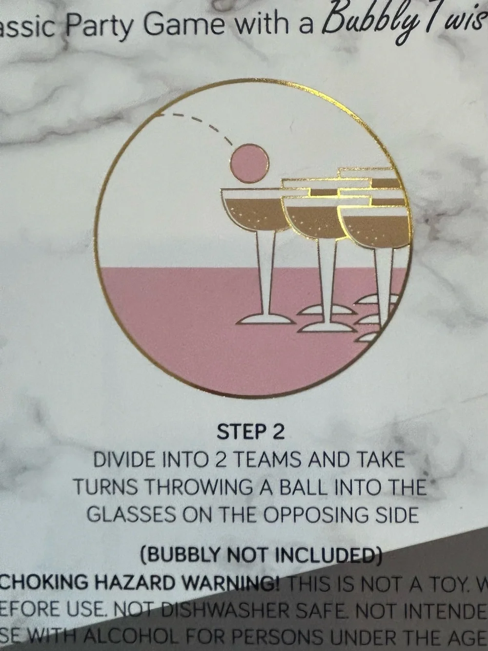 Sparkling Classic Party Game - Gold & Pink Celebration